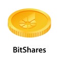 Bitshares icon, isometric style