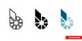 Bitshares icon of 3 types color, black and white, outline. Isolated vector sign symbol. Royalty Free Stock Photo