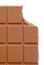 Bitten chocolate bar