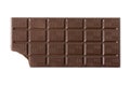 Bitten dark chocolate bar Royalty Free Stock Photo