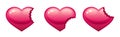 Bitten heart Royalty Free Stock Photo