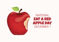 National Eat a Red Apple Day vector Royalty Free Stock Photo