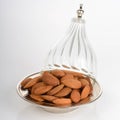 Bitter almond, bitter almond kernel, organic bitter almond Royalty Free Stock Photo