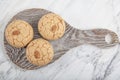 Bitter Almond Butter Cookies. Acibadem kurabiyesi is a traditional Turkish biscuit made of bitter almonds, sugar and egg whites. Royalty Free Stock Photo