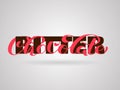 Bitter chocolate brush lettering. Overlapping Text Layout. Vector illustration for banner