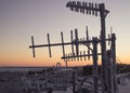 antenna were covered with frost Royalty Free Stock Photo