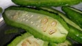bitter melon vegetables slices closeup Royalty Free Stock Photo