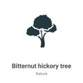 Bitternut hickory tree vector icon on white background. Flat vector bitternut hickory tree icon symbol sign from modern nature Royalty Free Stock Photo