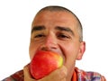 Bitting an apple