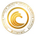 BitTorrent BTT Token cryptocurrency vector money symbol.