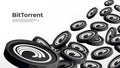 BitTorrent Token BTT cryptocurrency concept banner background