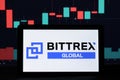 Bittrex editorial. Illustrative photo for news about Bittrex - a cryptocurrency exchange Royalty Free Stock Photo