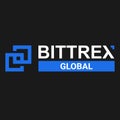 Bittrex Global cryptocurrency stock market logo isolated on black background. Crypto stock exchange symbol design element for Royalty Free Stock Photo