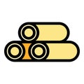 Bitumen roll icon vector flat