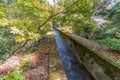 Biwako Sosui canal waterway as It passes along Nanzen-ji Temple. Higashiyama ward in Kyoto, Japan. Royalty Free Stock Photo