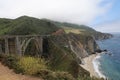 Bixby bridge along Big Sur coast California Royalty Free Stock Photo