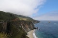 Bixby bridge along Big Sur coast California Royalty Free Stock Photo