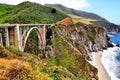 Bixby Bridge Along the Pacific Coast Highway in California Royalty Free Stock Photo