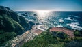 Bixby Bridge and Coastline at Big Sur Royalty Free Stock Photo