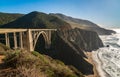 Bixby Bridge and Coastline at Big Sur Royalty Free Stock Photo