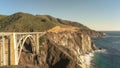 Bixby bridge on highway 1 along the california coast in big sur Royalty Free Stock Photo