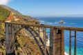 Bixby Bridge on Highway 1, on the California coast, Big Sur Area Royalty Free Stock Photo