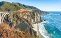 Bixby Canyon Bridge, on the Big Sur coast of California Royalty Free Stock Photo