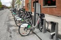 Bixi station in Montreal Hochelaga Maisonneuve borough