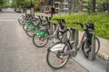 Bixi bikes station