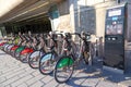 BIXI Montreal Public Bicycle Sharing System in Canada Royalty Free Stock Photo