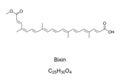 Bixin, cis- or alpha-Bixin, natural orange-red pigment, chemical formula