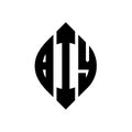 BIY circle letter logo design with circle and ellipse shape. BIY ellipse letters with typographic style. The three initials form a Royalty Free Stock Photo