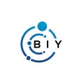 BIY letter logo design on white background. BIY creative initials letter logo concept. BIY letter design