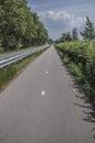 Biycle Path At The Netherlands Royalty Free Stock Photo