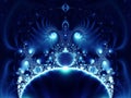 Bizarre Blue Glowing Fractal Royalty Free Stock Photo