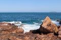 Bizarre boulders on the Pink Granite Coast in Brittany