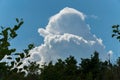 Bizarre cloud shape on a clear blue sky
