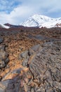 Mount Ostry Tolbachik, fresh lava field. Kamchatka Peninsula, Russia.