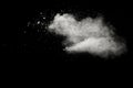 Bizarre forms of of white powder explosion cloud against dark background Royalty Free Stock Photo