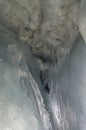 Bizarre icicles in natural caves inside the Hintertux Glacier.