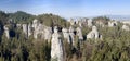 Bizarre rocks in Bohemian Paradise - panorama