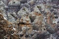 Bizarre rocks of Valley of ghosts on Mount Demerdzhi in spring. Crimea