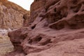 Bizarre stone structures and tracery, created by the nature, in Eilat Mountains nature reserve. Royalty Free Stock Photo