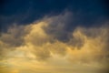 Bizarre thunderclouds in the sky Royalty Free Stock Photo