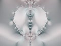 Bizarre White Fractal Necklace Royalty Free Stock Photo