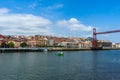 The Bizkaia suspension transporter bridge Puente de Vizcaya in Portugalete, Basque Country, Spain Royalty Free Stock Photo