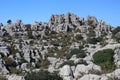 Bizzare rock formation at Sierra de Torcal Royalty Free Stock Photo