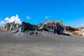 Bizzare stone formations around volcano Montana de Guenia. Stratified City, Lanzarote