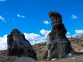 Bizzare stone formations at Stratified City, Lanzarote