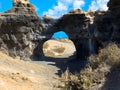 Bizzare stone formations at Stratified City, Lanzarote